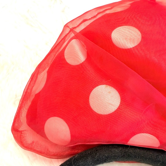 Authentic Tokyo Disney Resort Japan Minnie Mouse Ears Headband Big Bow Dots red - Picture 3 of 5
